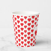 Herz 1. Geburtstag Pappbecher (Rechts)