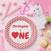 Herz 1. Geburtstag Pappteller (Party)