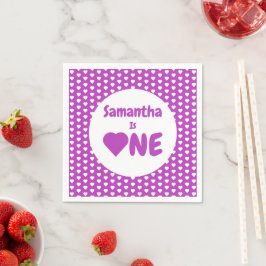 Herz 1. Geburtstag Serviette