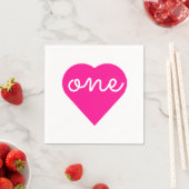 Herz 1. Geburtstag Serviette (Beispiel)