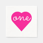 Herz 1. Geburtstag Serviette (Vorderseite)