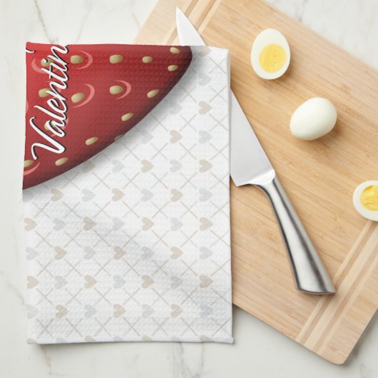Herz 1 Küchentücher (Viertel Falte)