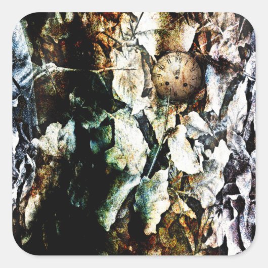 Herz 2012 quadratischer aufkleber (Vorderseite)