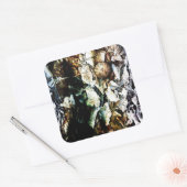 Herz 2012 quadratischer aufkleber (Umschlag)