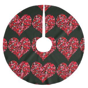 Herz 2014-0702 polyester weihnachtsbaumdecke