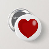 herz-297249 Liebe rot glänzend CHUBBY Button (Vorne & Hinten)