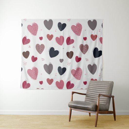 Herz 3 wandteppich (Beispiel (Horizontal))