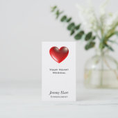 Herz 3d/Glas Visitenkarte (Stehend Vorderseite)