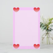 Herz 4 briefpapier (Stehend Vorderseite)