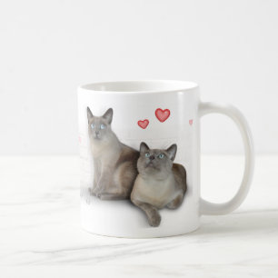 Herz 4 Katzen Kaffeetasse