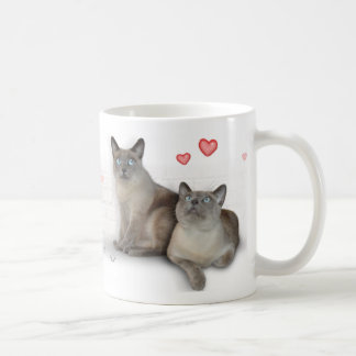Herz 4 Katzen Kaffeetasse
