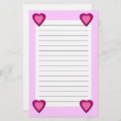 Herz 5 briefpapier (Vorne/Hinten)