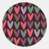 Herz 6 runder aufkleber (Vorderseite)