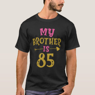 Herz 85. Tag für Bruder von Schwester Bruder T-Shirt