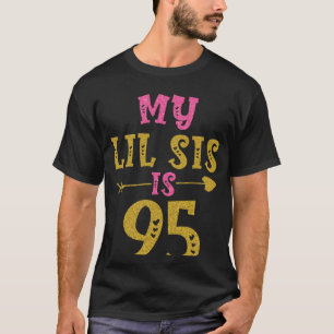 Herz 95. Tag für Schwester von Schwester Bruder 1 T-Shirt