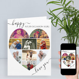 Herz 9 Foto Collage Liebe Sie Skript jeder Fall Karte