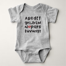 Herz ABC-Baby-Bodysuit
