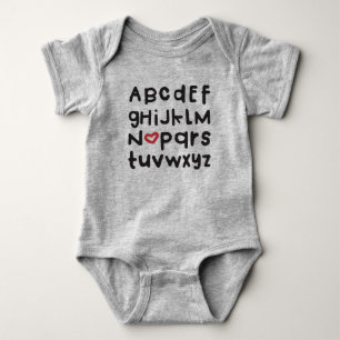 Herz ABC-Baby-Bodysuit Baby Strampler