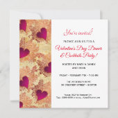 Herz-Abendessen u. Cocktail-Valentinstag laden ein Einladung (Vorderseite)