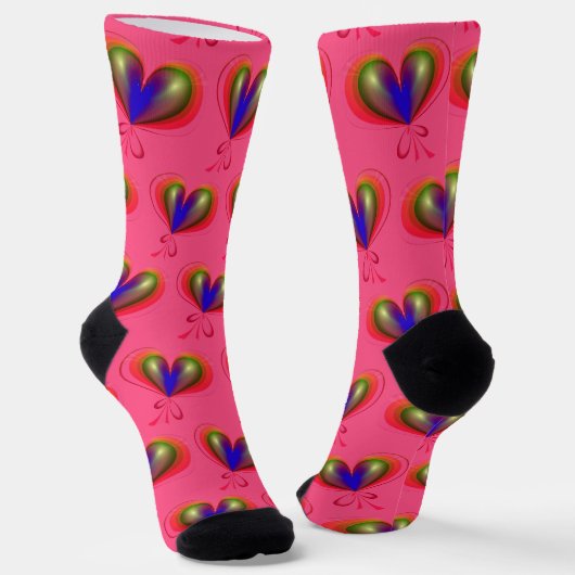 Herz Abstrakt Socken (Gewinkelt)