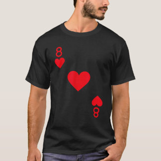 Herz Acht Kostüm Halloween Kartenspiel  T-Shirt