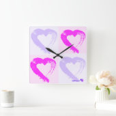 Herz-Acrylwand-Uhr Quadratische Wanduhr (Zuhause)