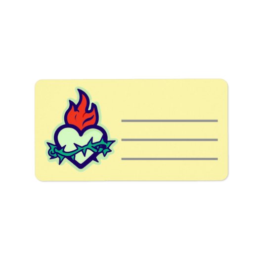 Herz Adressaufkleber (Vorne)