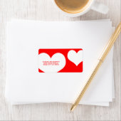 Herz Adressaufkleber (Insitu)