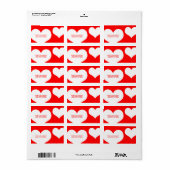 Herz Adressaufkleber (Vorne)