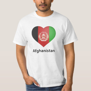 Herz - Afghanistan-Flagge T-Shirt