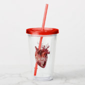 Herz Akrylic Tumbler Acryltrinkbecher (Rückseite)