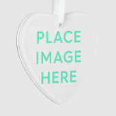 Herz - Akrylverzierung Ornament (Vorderseite)