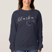 Herz-Alaska-Sweatshirt, alaskische Flagge Sweatshirt (Vorderseite)