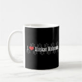 (Herz) alaskische Malamutes I Kaffeetasse (Links)