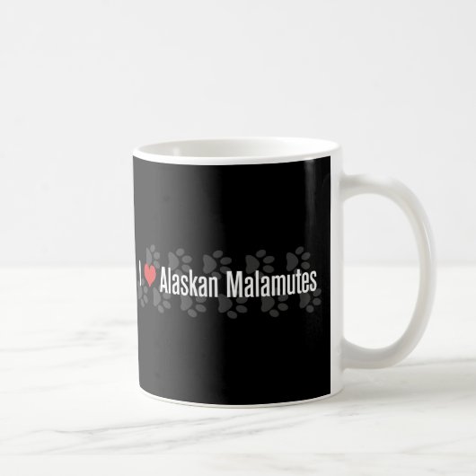 (Herz) alaskische Malamutes I Kaffeetasse (Rechts)