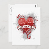 Herz Algerien Postkarte (Vorne/Hinten)