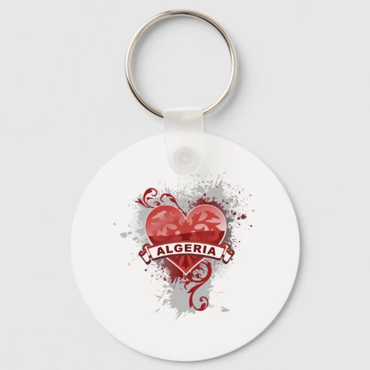 Herz Algerien Schlüsselanhänger (Vorderseite)