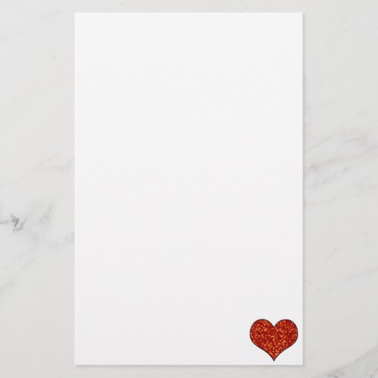 Herz am Feuer Briefpapier (Vorderseite)