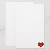 Herz am Feuer Briefpapier (Vorne/Hinten)
