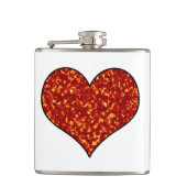 Herz am Feuer Flachmann (Vorderseite)