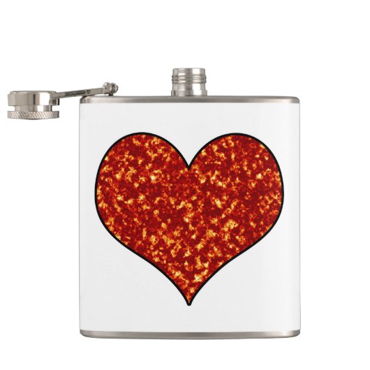 Herz am Feuer Flachmann (Geöffnet)