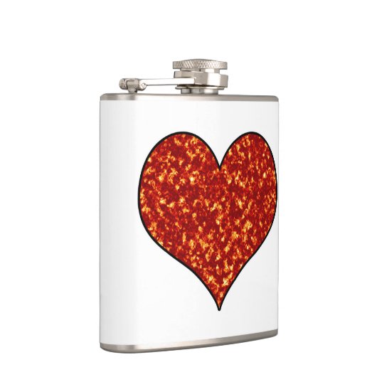 Herz am Feuer Flachmann (Rechts)