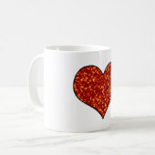 Herz am Feuer Kaffeetasse (Vorderseite Links)