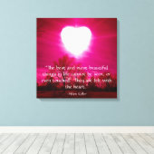 Herz am Feuer Leinwanddruck (Insitu (Holzboden))