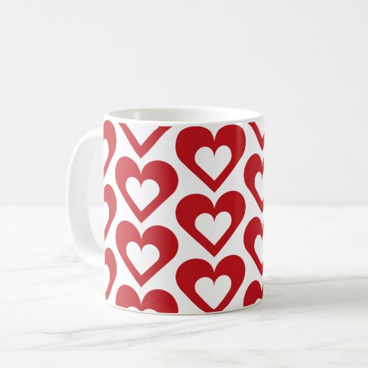 Herz am Herzen Kaffeetasse (Vorderseite Links)