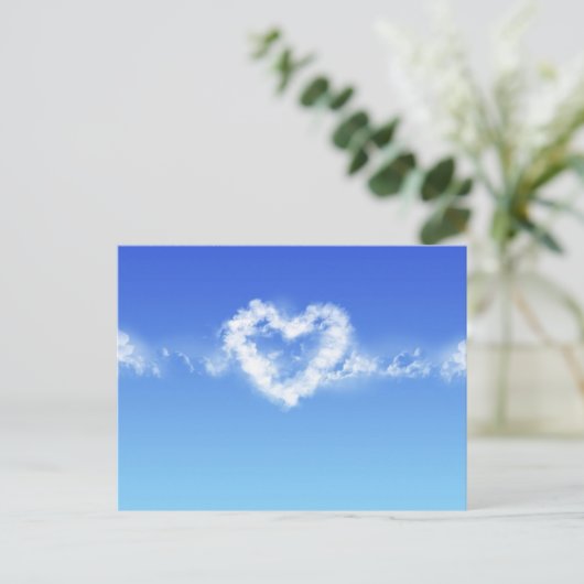 Herz am Himmel Postkarte (Stehend Vorderseite)