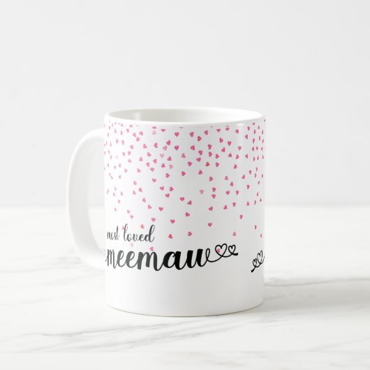 Herz am liebsten MeeMaw Kaffeetasse (Vorderseite Links)