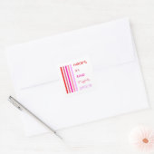 Herz am rechten Ort Quadratischer Aufkleber (Umschlag)