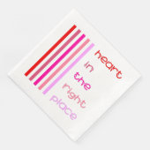 Herz am rechten Ort Serviette (Ecke)