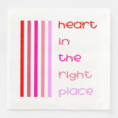Herz am rechten Ort Serviette (Vorderseite)